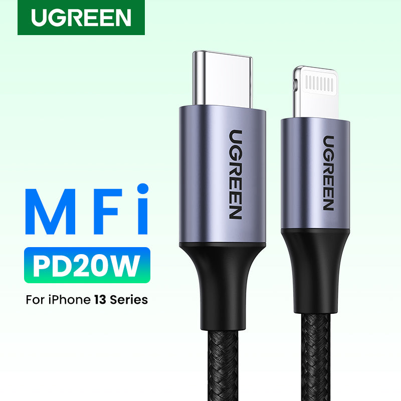 UGREEN USB-C to Lightning M/M Cable Aluminum Shell Braided 1m