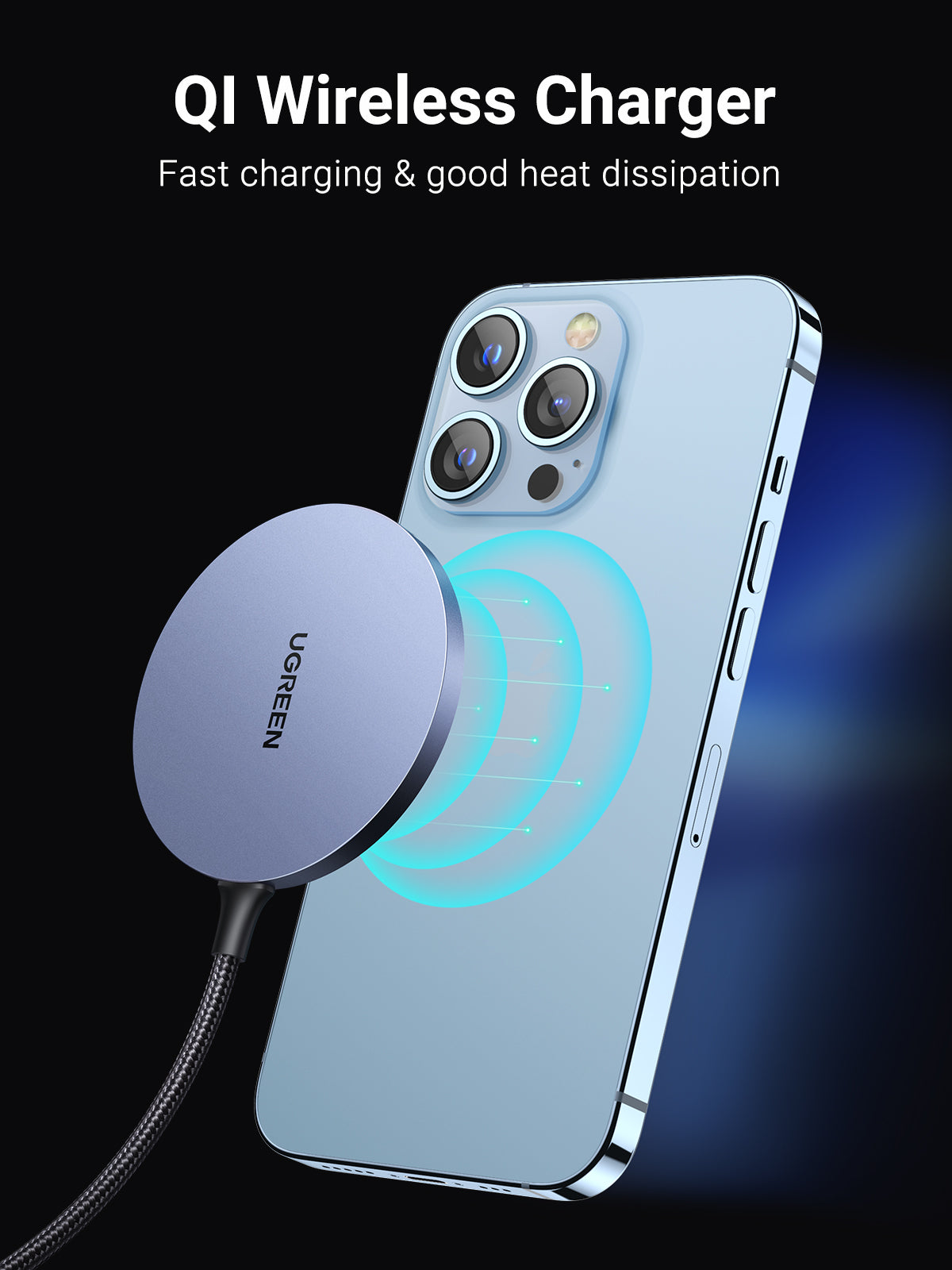 UGREEN CD245 Magnetic Wireless Charger 15W Max