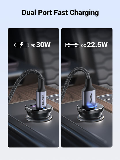 UGREEN EC305 USB-C PD+USB-A QC 30W Fast Car Charger