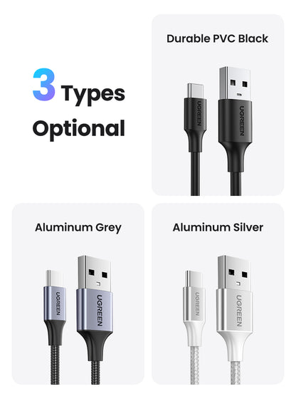 UGREEN USB-A 2.0 to USB-C Cable Nickel Plating 1m